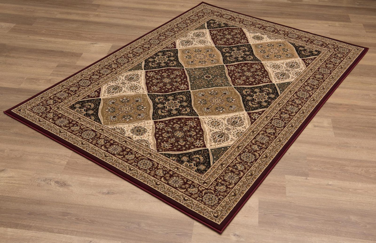 2′ X 2′ Red Black And Brown Moroccan Square Rug