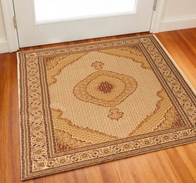 2′ X 2′ Red And Beige Oriental Square Rug