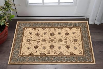 2′ X 3′ Beige Gray and Brown Oriental Area Rug