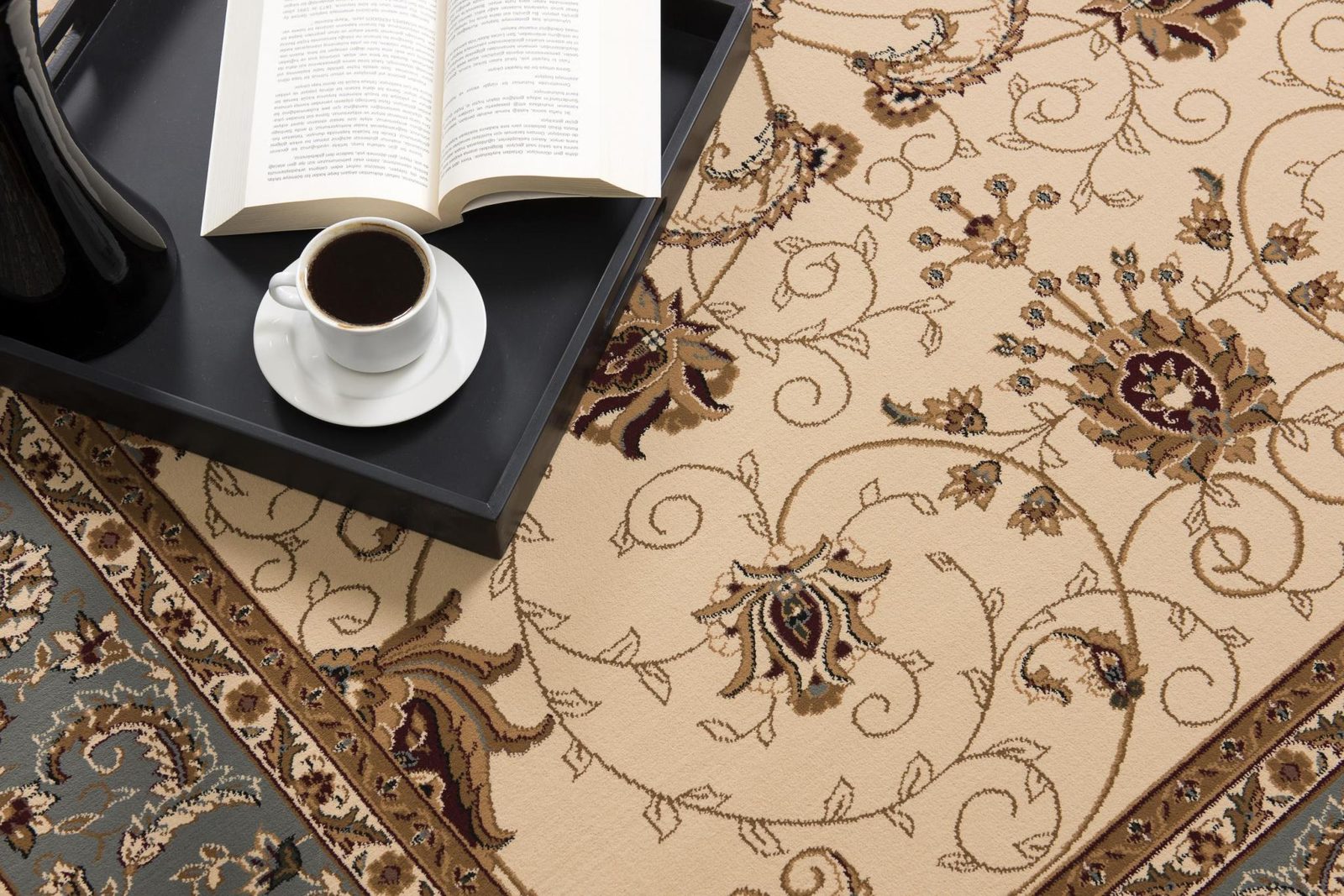 2′ X 3′ Beige Gray and Brown Oriental Area Rug