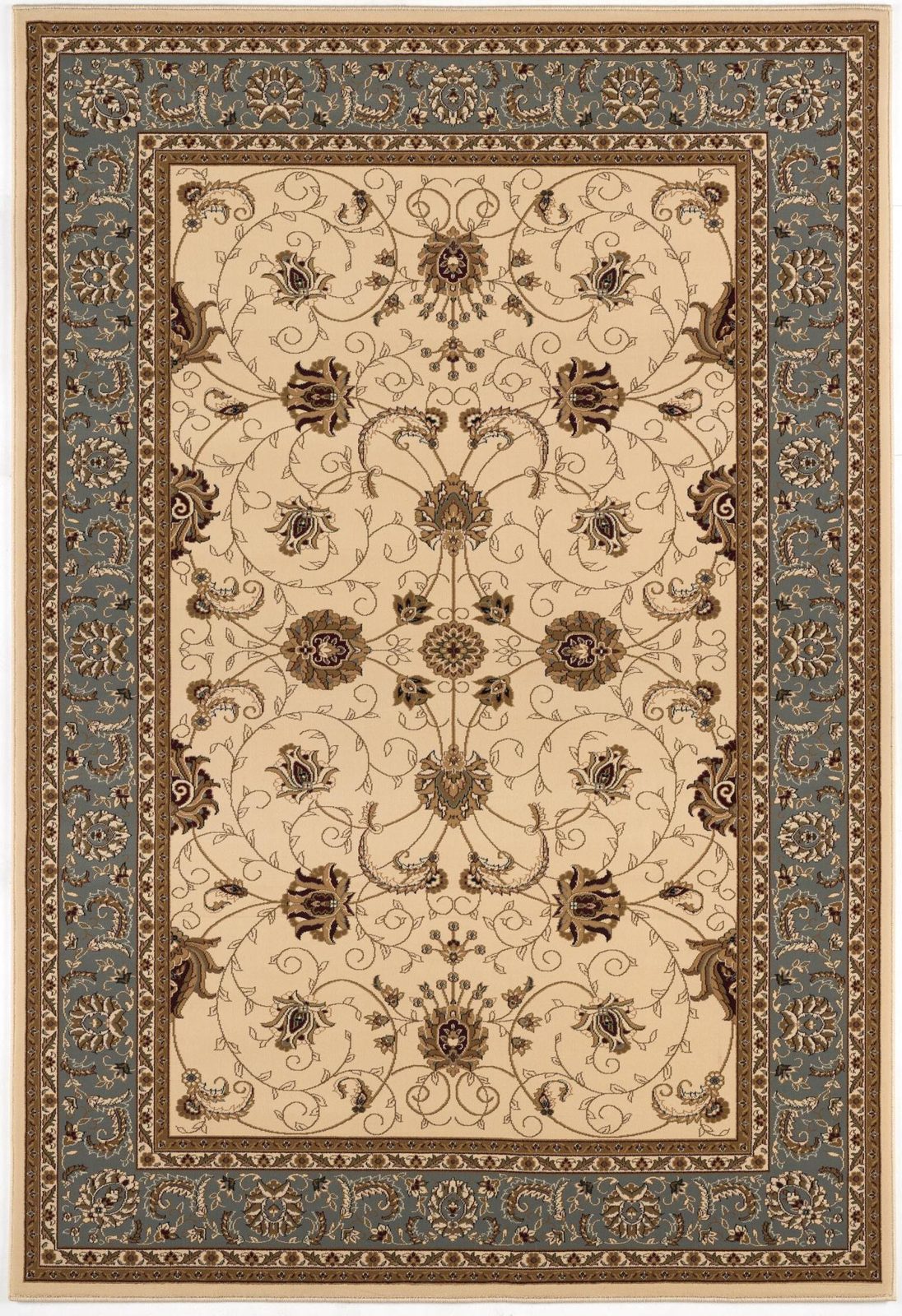 2′ X 2′ Beige Gray and Brown Oriental Square Rug