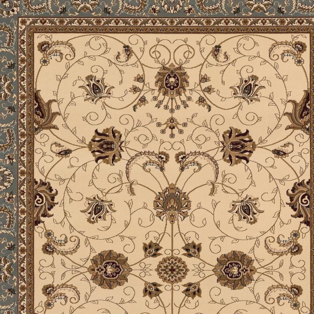 2′ X 2′ Beige Gray and Brown Oriental Square Rug