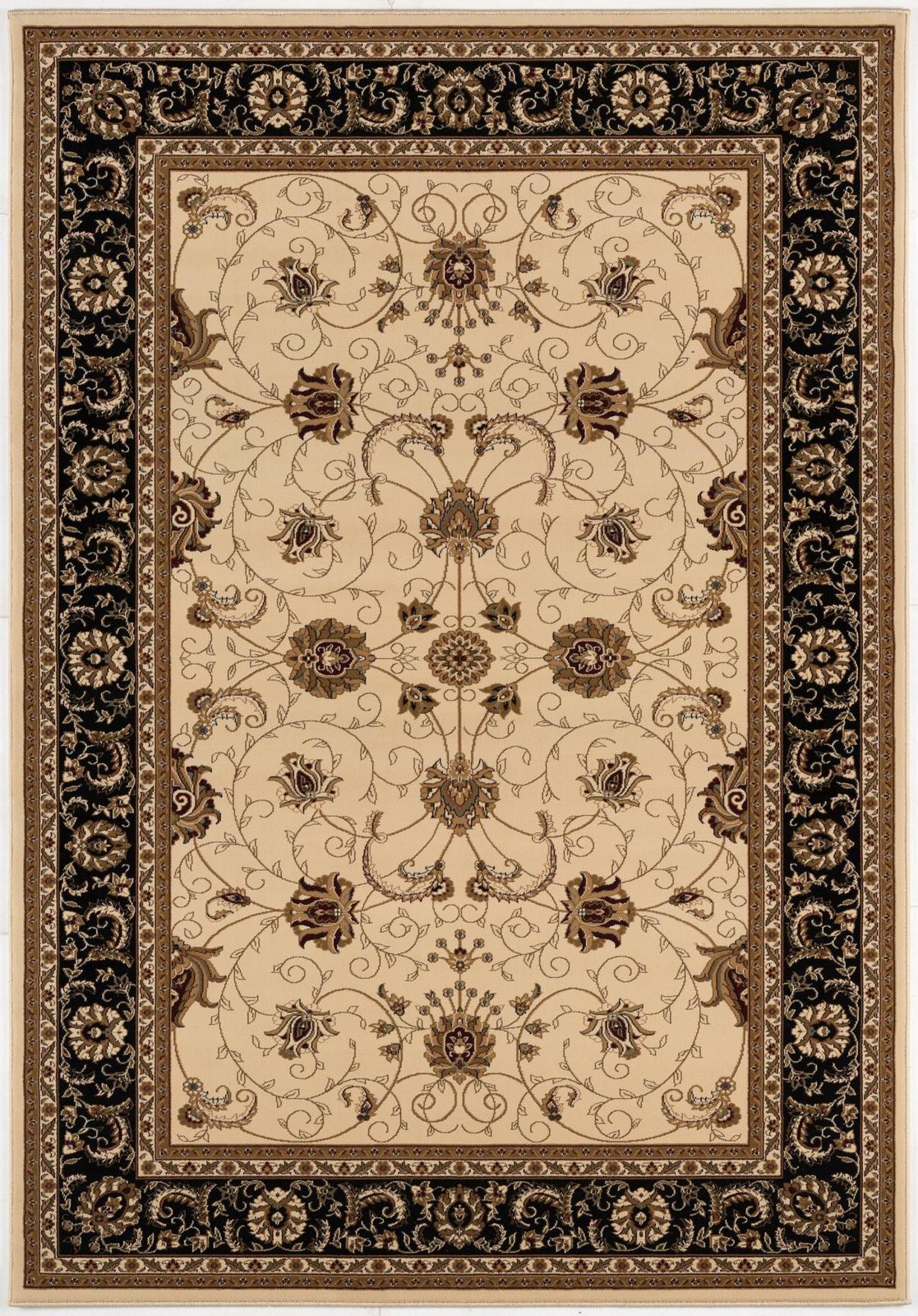 2′ X 3′ Beige Black And Brown Oriental Area Rug