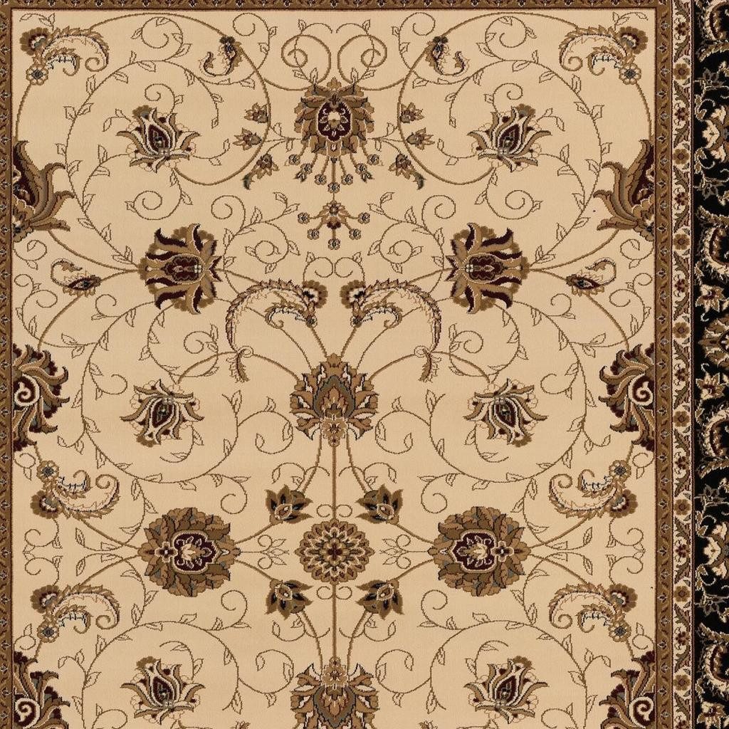 2′ X 2′ Beige Black And Brown Oriental Square Rug