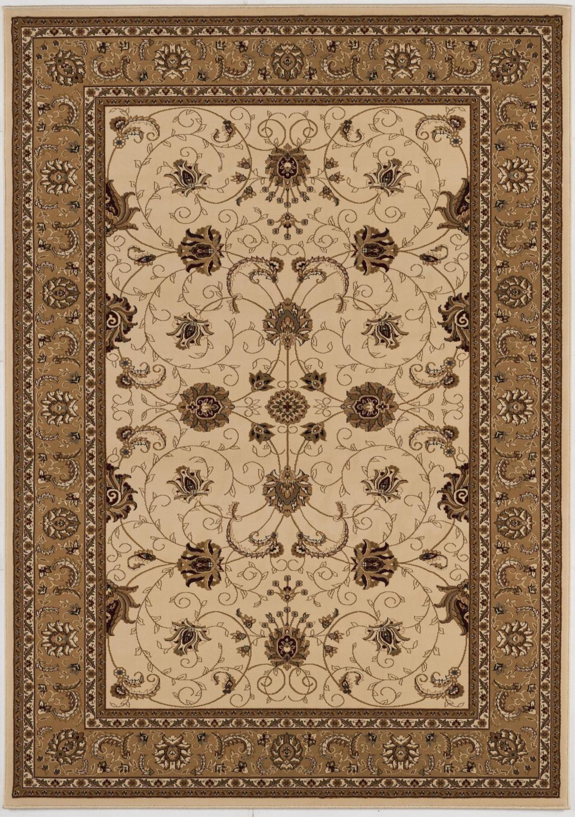 2′ X 2′ Beige and Brown Oriental Square Rug