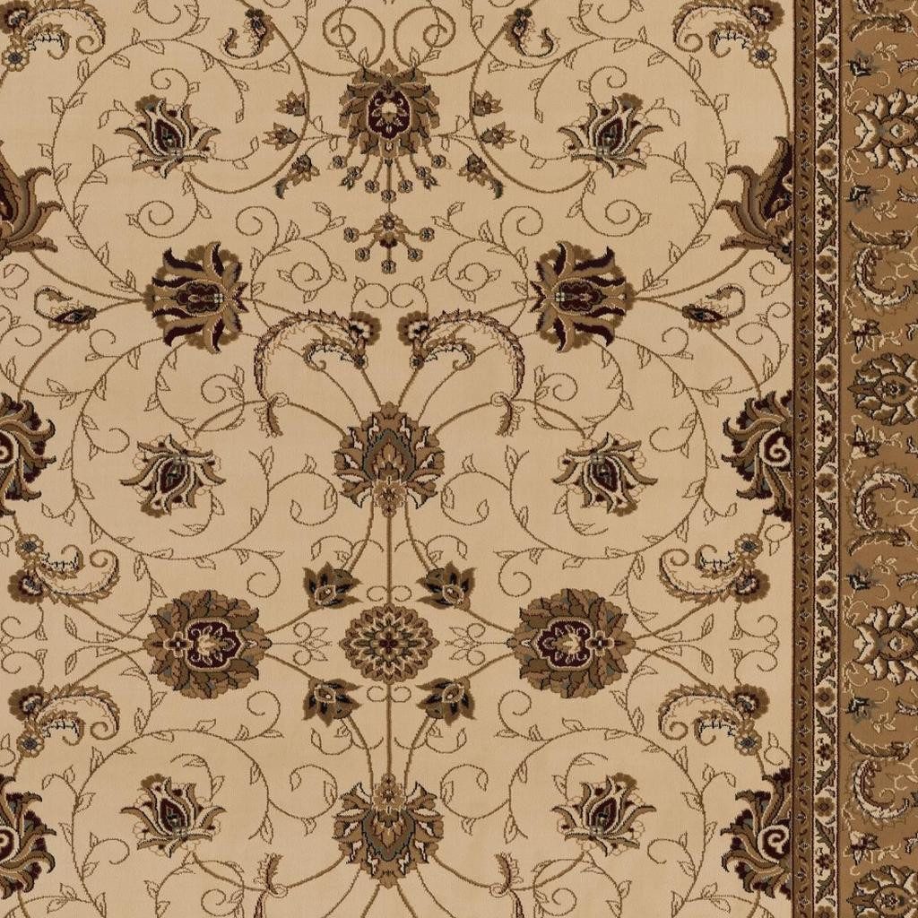 2′ X 2′ Beige and Brown Oriental Square Rug