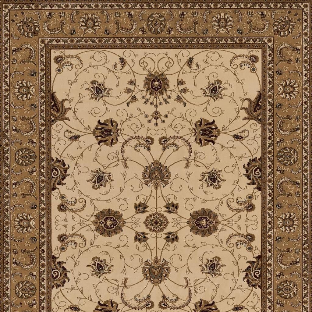 2′ X 2′ Beige and Brown Oriental Square Rug