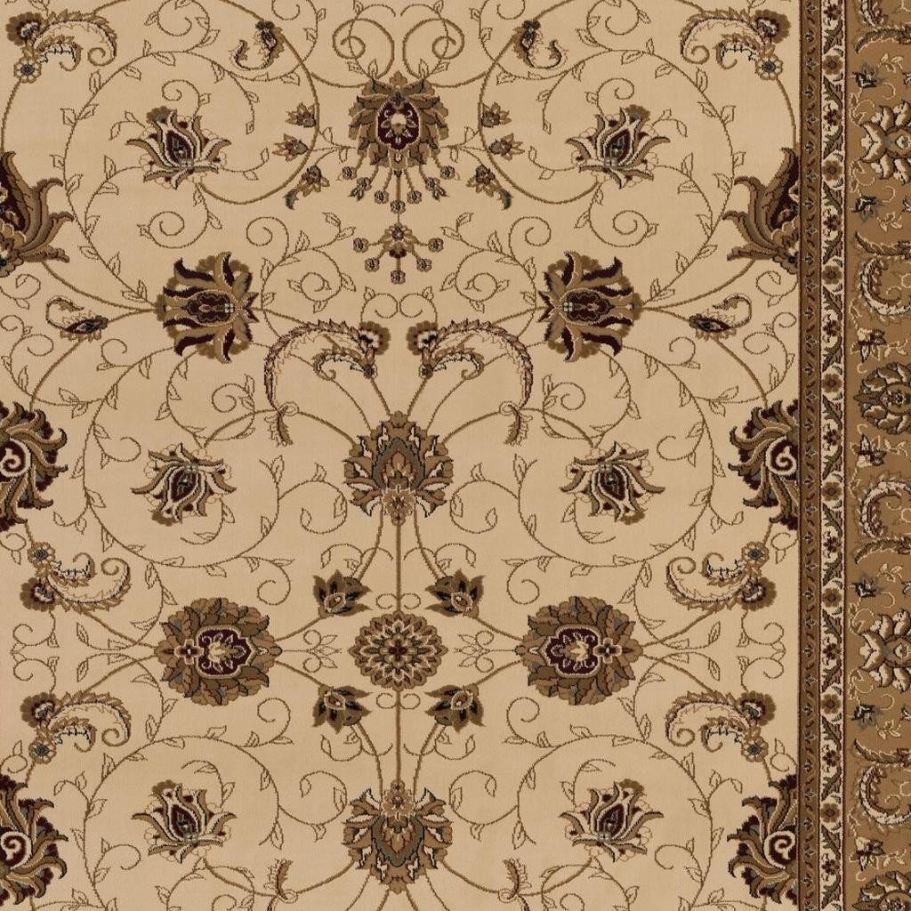2′ X 2′ Beige and Brown Oriental Square Rug