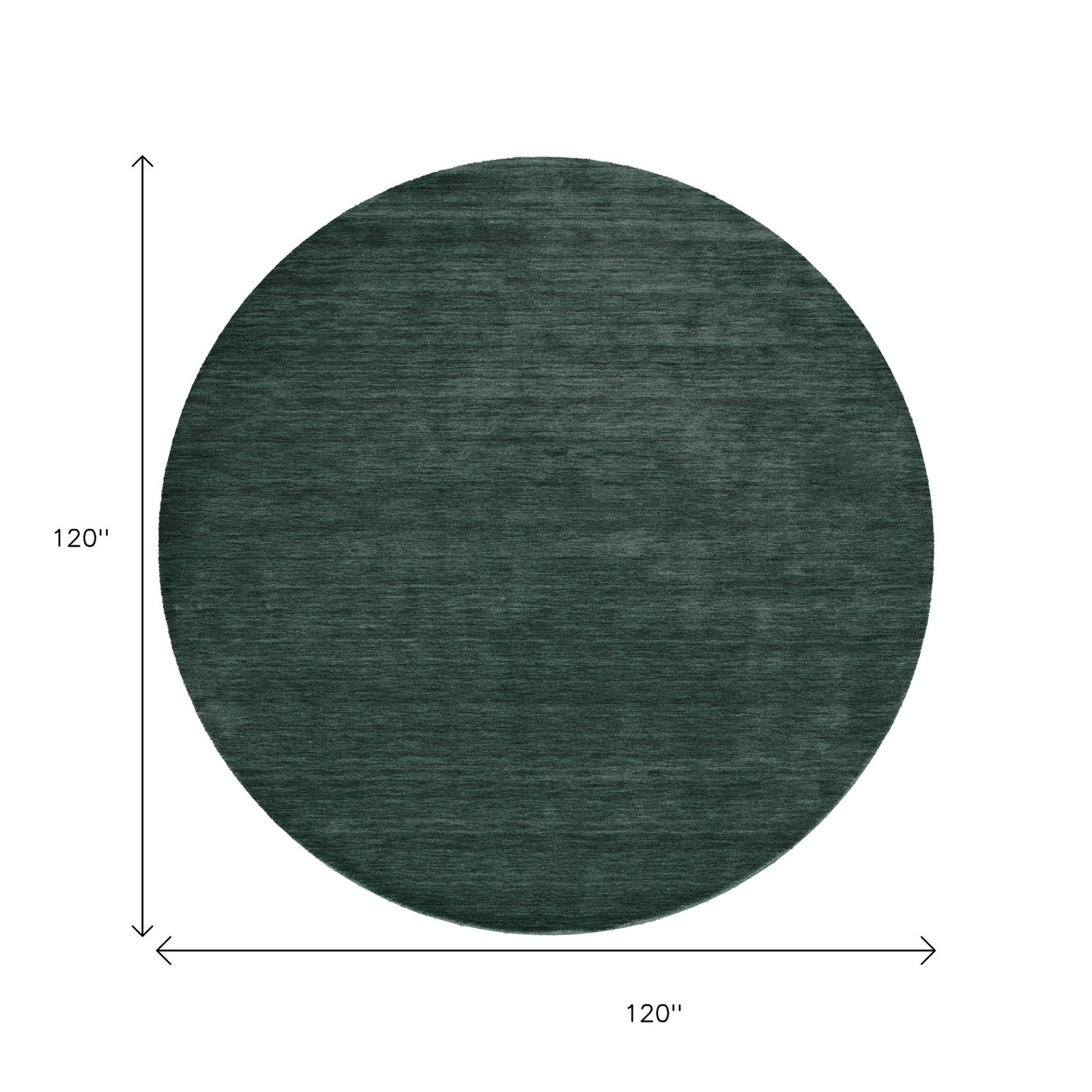 10′ Green Hand Woven Round Rug