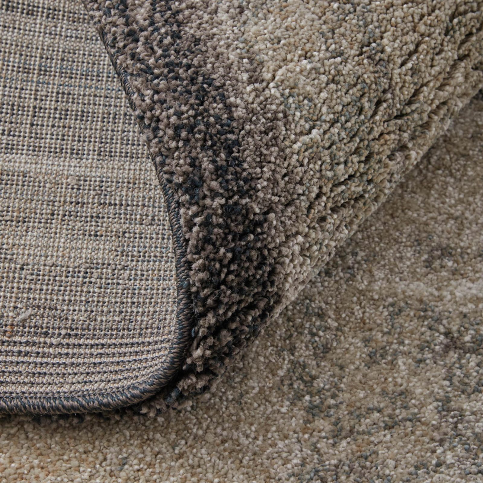 10′ X 13′ Gray Ivory Taupe Abstract Distressed Area Rug