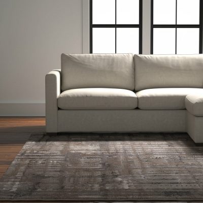 12′ X 15′ Brown Tan Ivory Abstract Distressed Area Rug