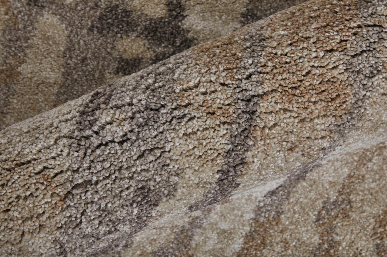 12′ X 15′ Brown Tan Ivory Abstract Distressed Area Rug