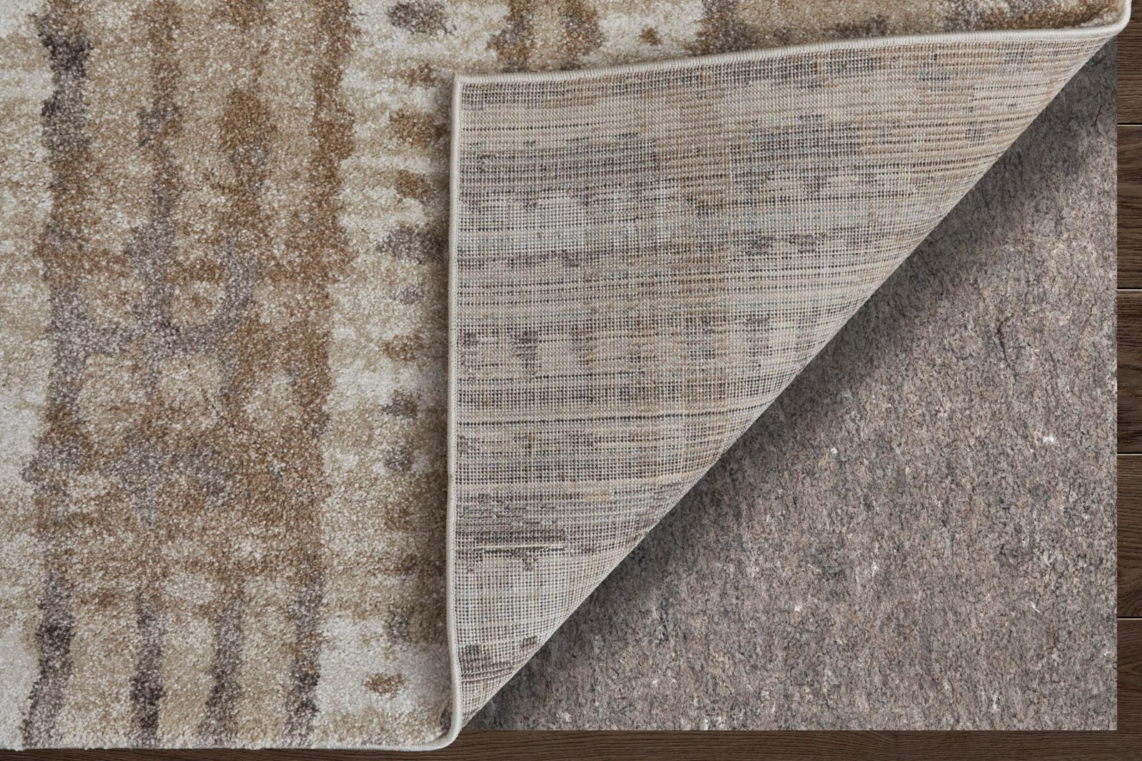 5′ X 8′ Brown Tan Ivory Abstract Distressed Area Rug