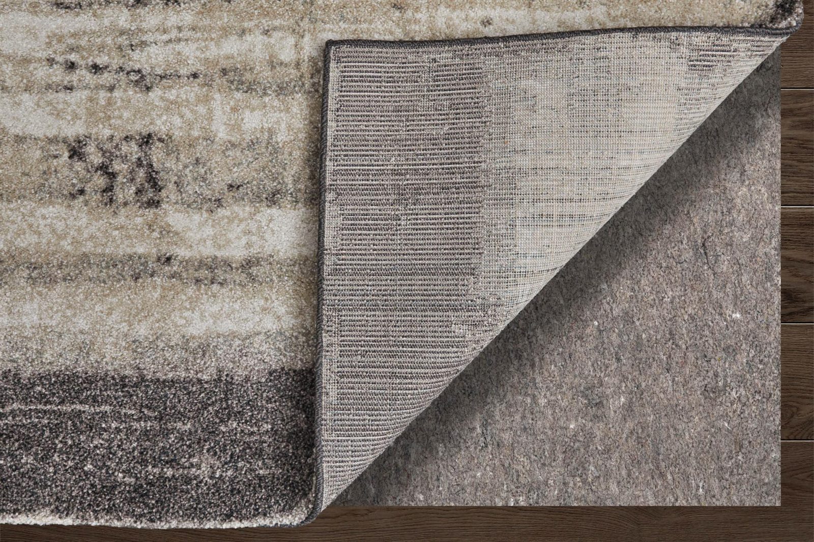 7′ X 10′ Gray Ivory Taupe Abstract Distressed Area Rug