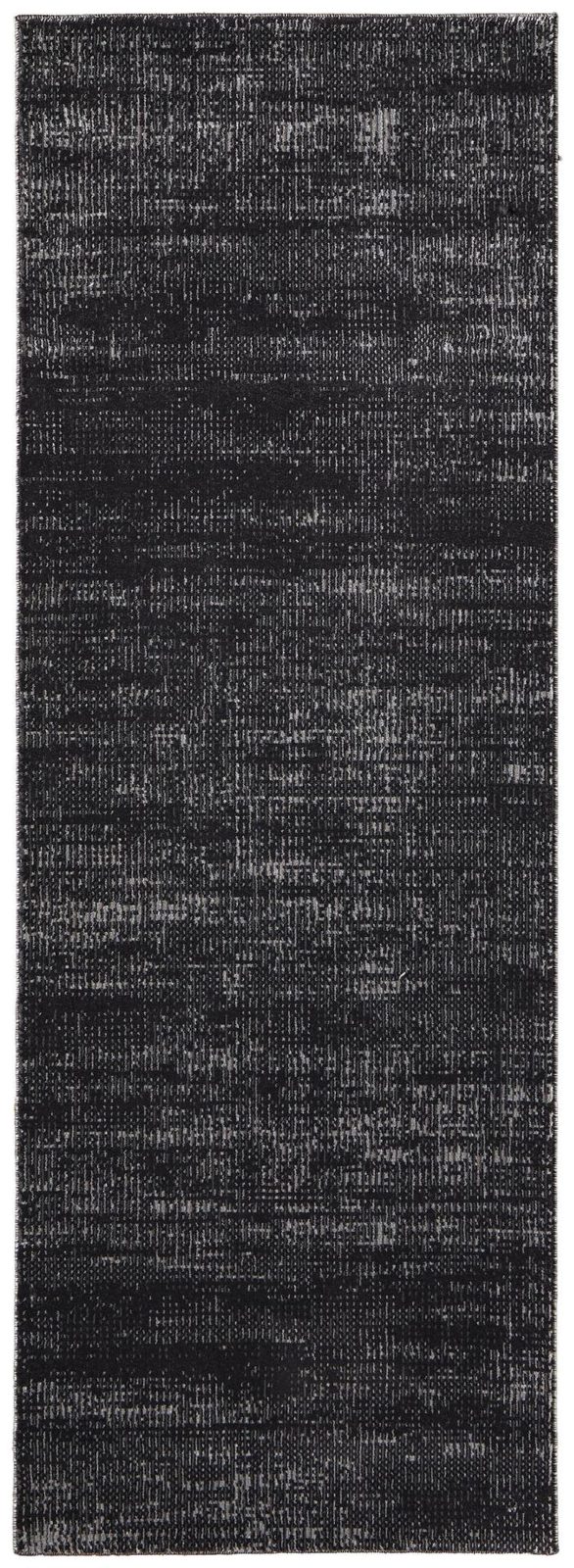 8′ Black and Gray Runner Rug