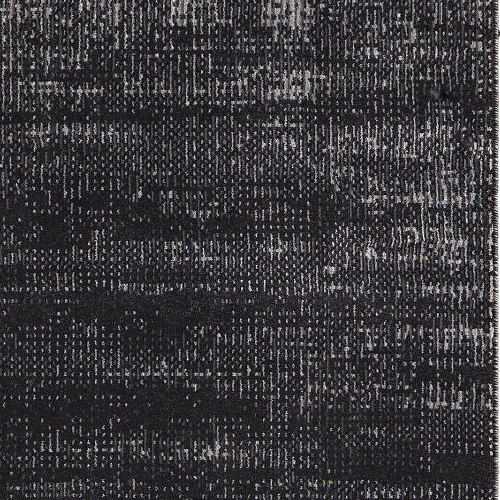 8′ Black and Gray Runner Rug
