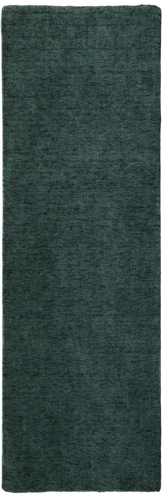 8′ Green Hand Woven Runner Rug