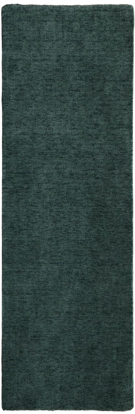 8′ Green Hand Woven Runner Rug