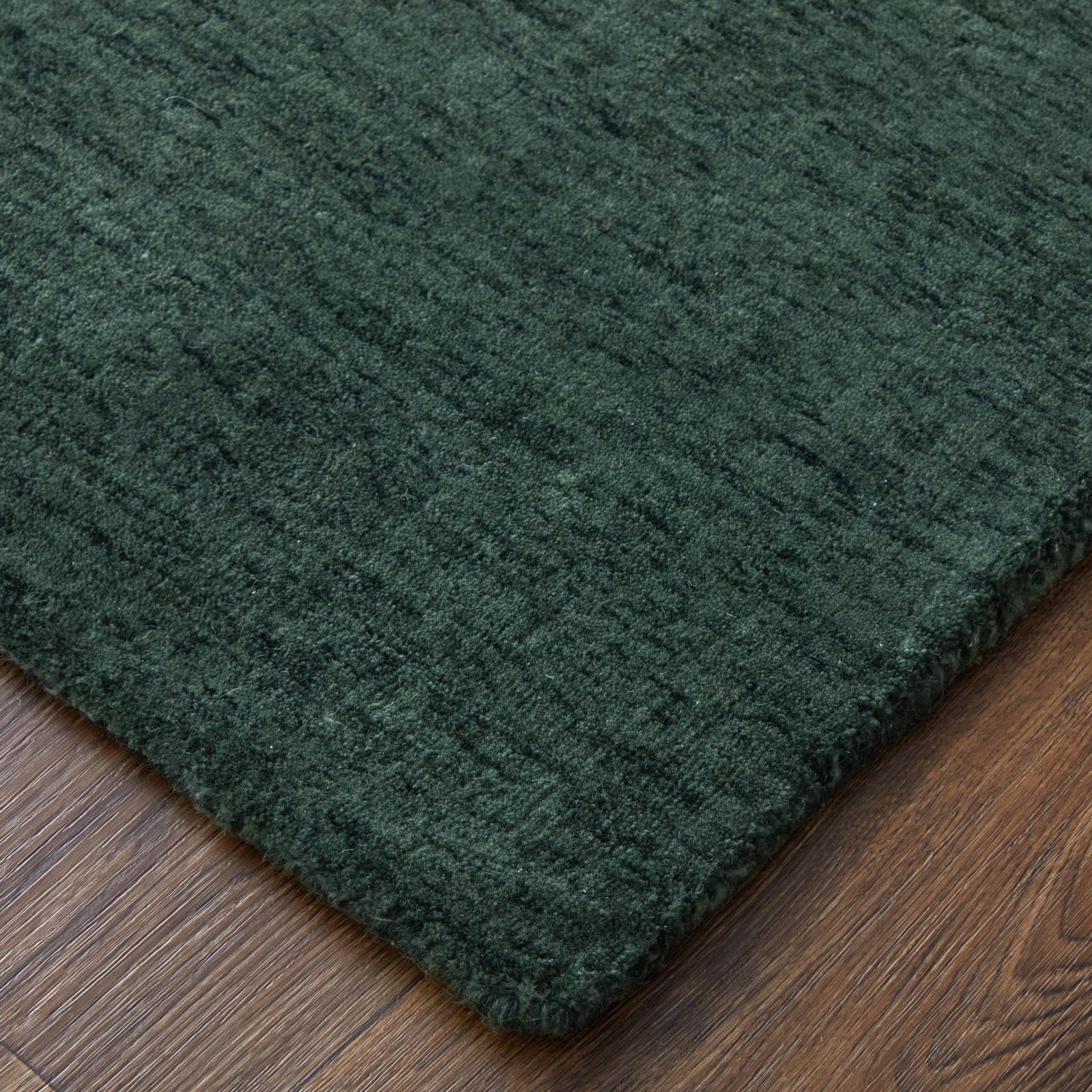 8′ Green Hand Woven Runner Rug