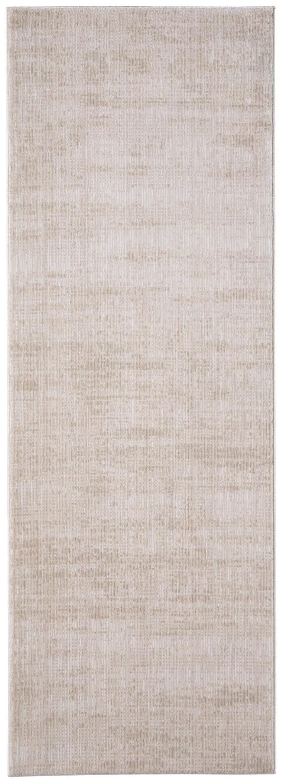 8′ Ivory and Silver Runner Rug