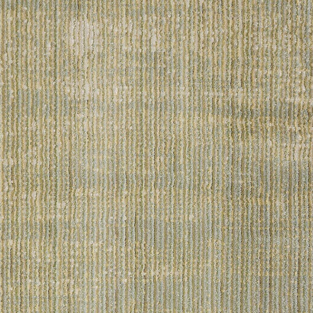8′ Green and Tan Runner Rug