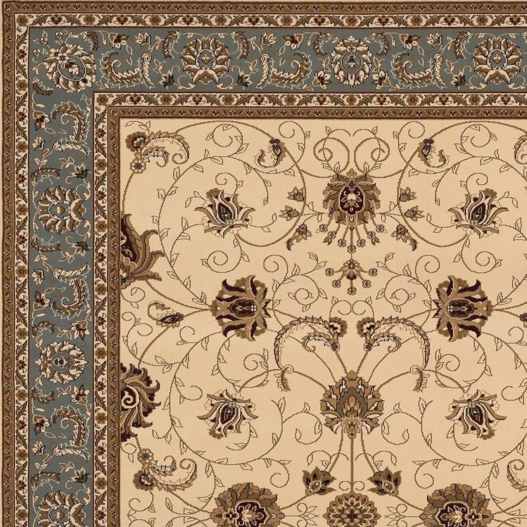 2′ X 5′ Beige and Black Oriental Area Rug
