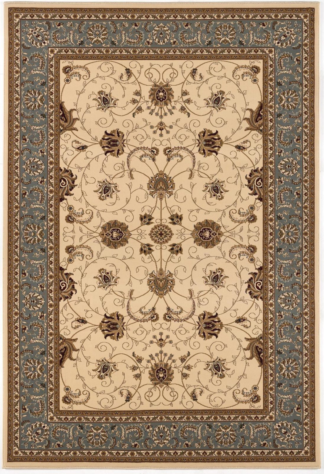 2′ X 4′ Beige And Black Oriental Area Rug