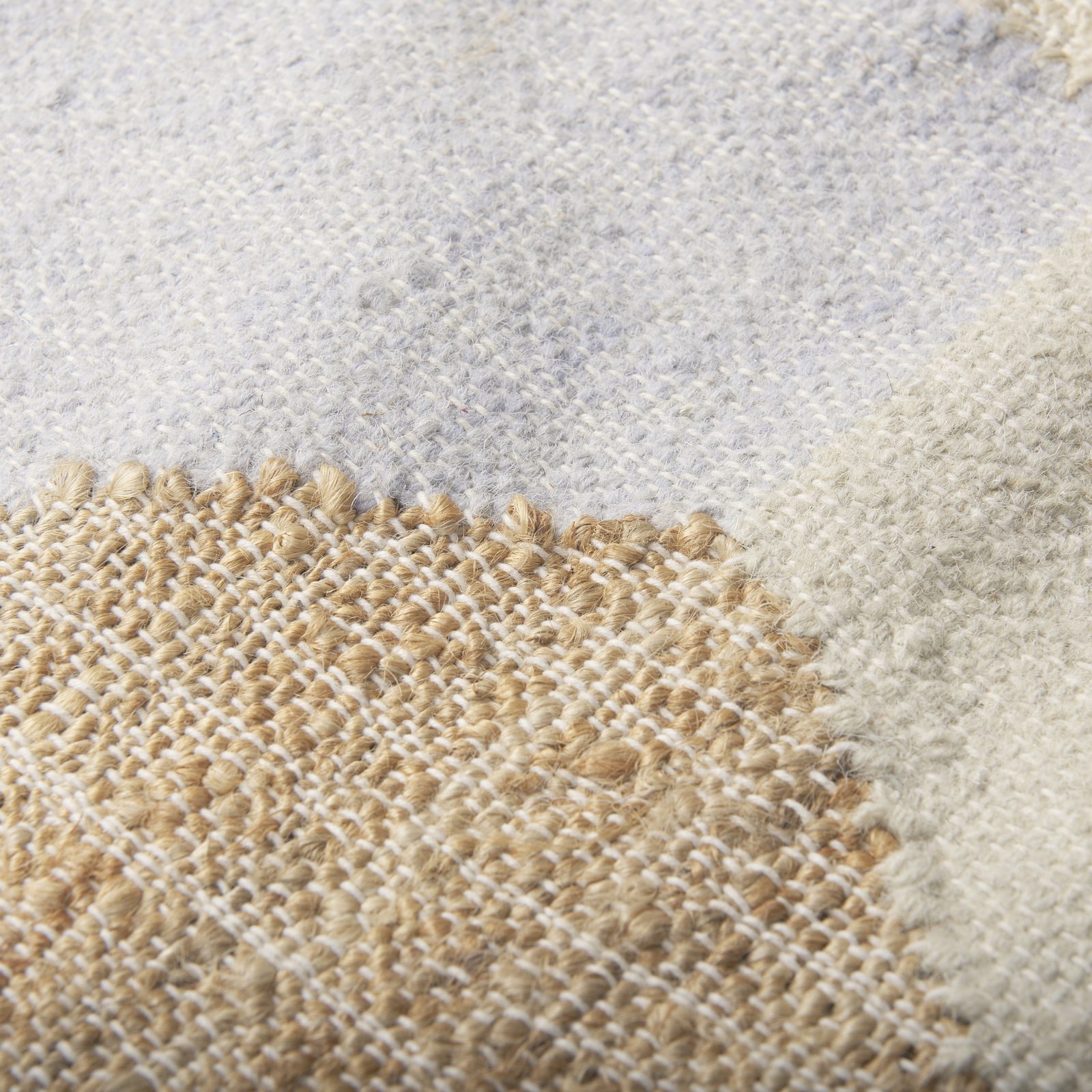 5 x 8 Cream Honeycomb Hemp and Wool Area Rug