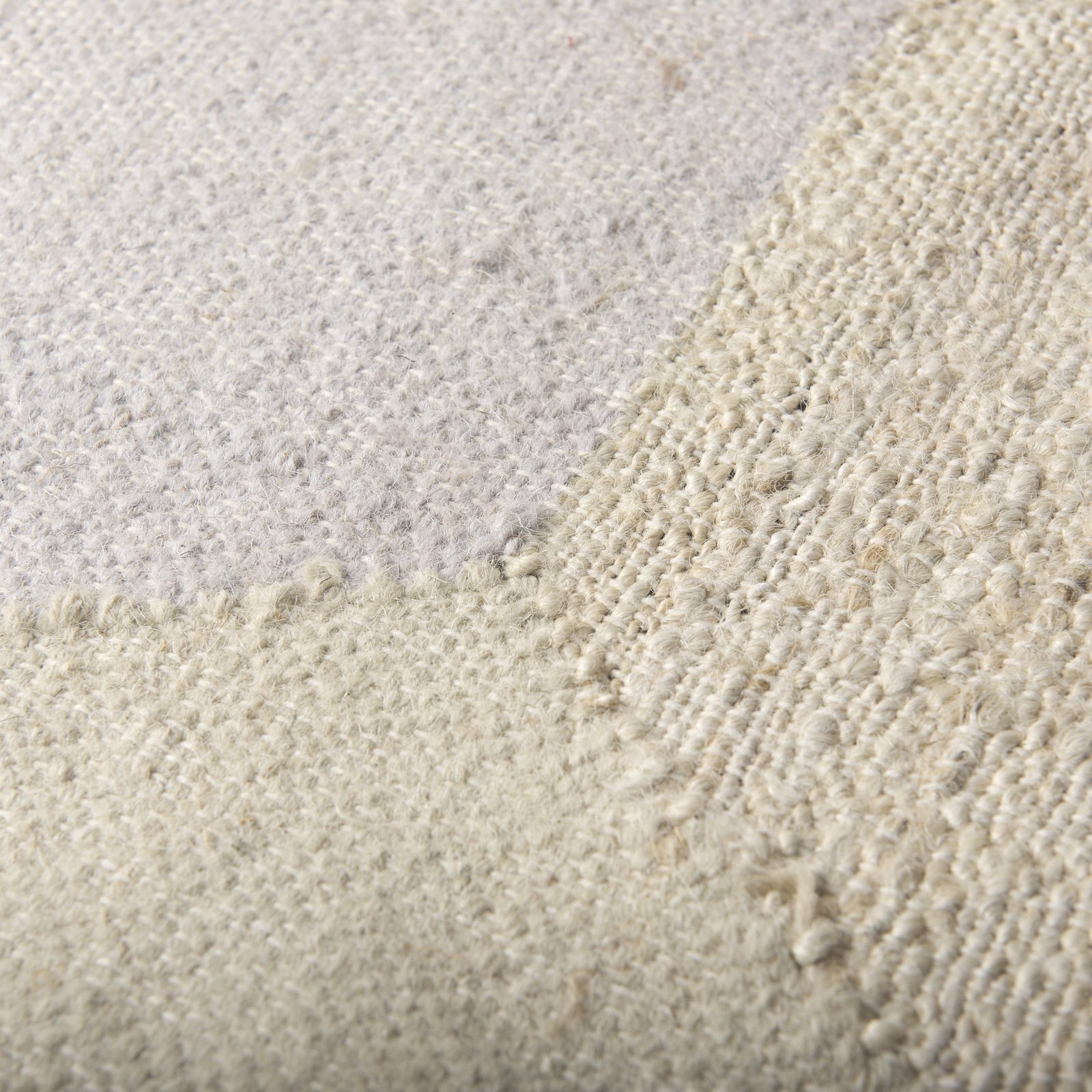 5 x 8 Cream Honeycomb Hemp and Wool Area Rug