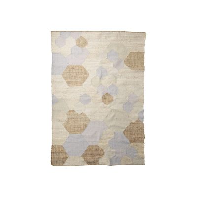 8 × 10 Cream Honeycomb Hemp and Wool Area Rug