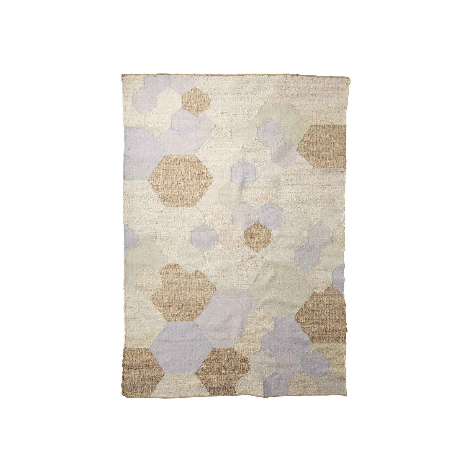 8 x 10 Cream Honeycomb Hemp and Wool Area Rug