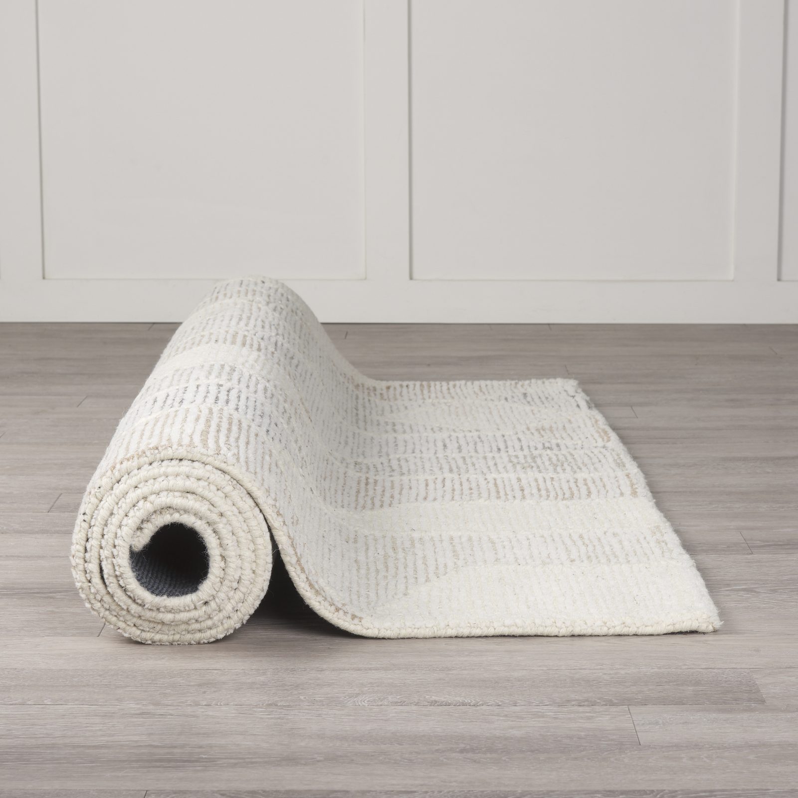 9 x 12 Neutral Handwoven Wool Geometric Area Rug
