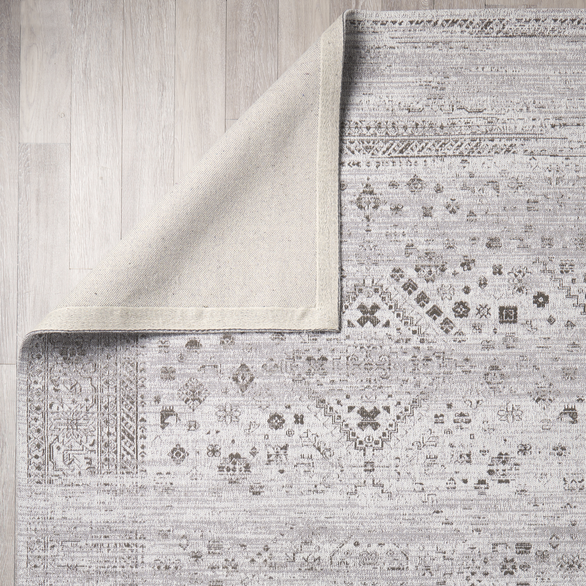 Kaiya Gray Bohemian Rectangle Area Rug 8 x 10