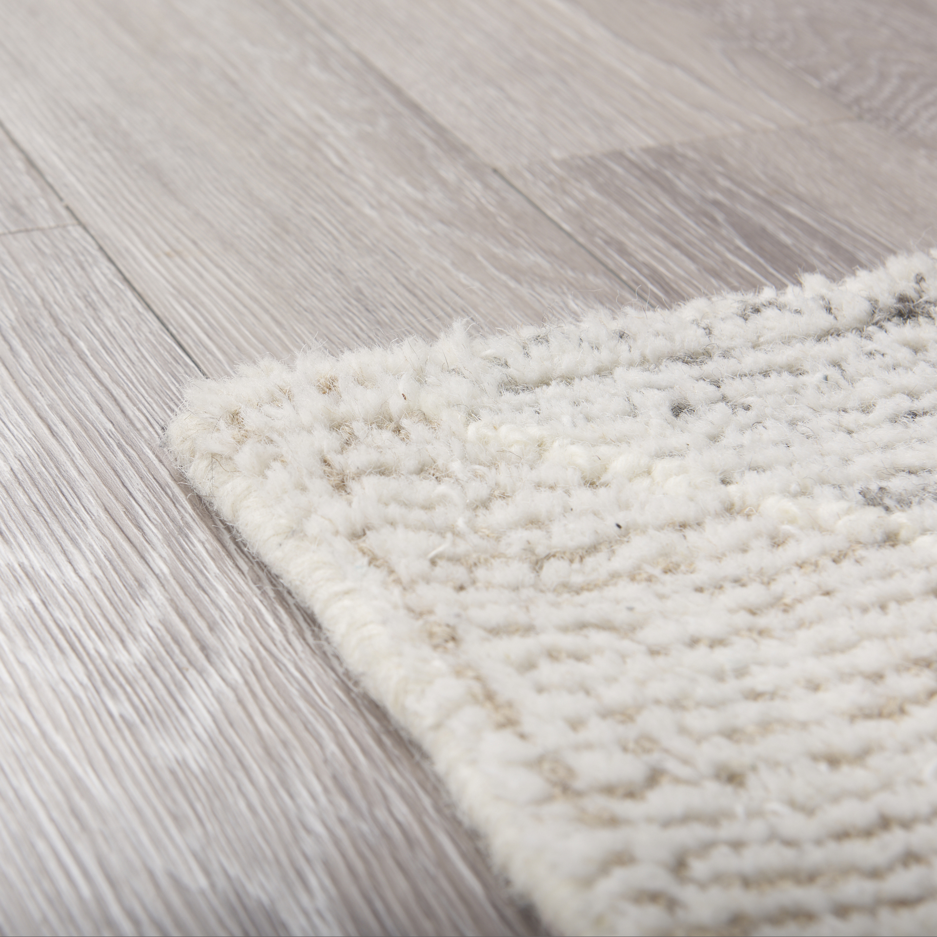 5×8 Neutral Geometric Wool Rectangle Area Rug